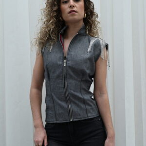 GILET AVEC EPAULETTES BRODEES